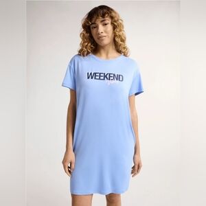 NWT Women’s Sleepshirt Short Sleeves w.Pockets by Joyspun, Size L Weekend Vibes